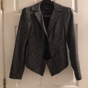 Unique Black and White Jacket with Black Accents